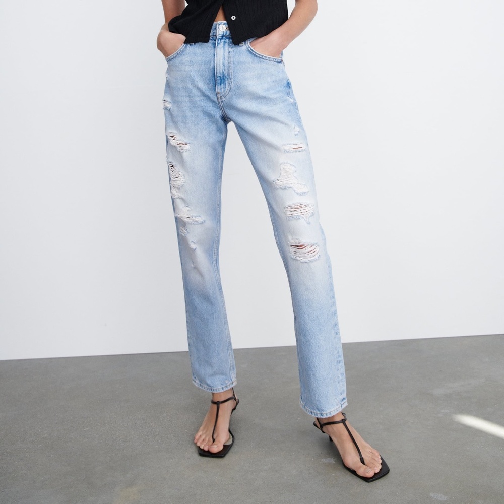 NWT Zara 100% Cotton The Truth Slim Jeans 6